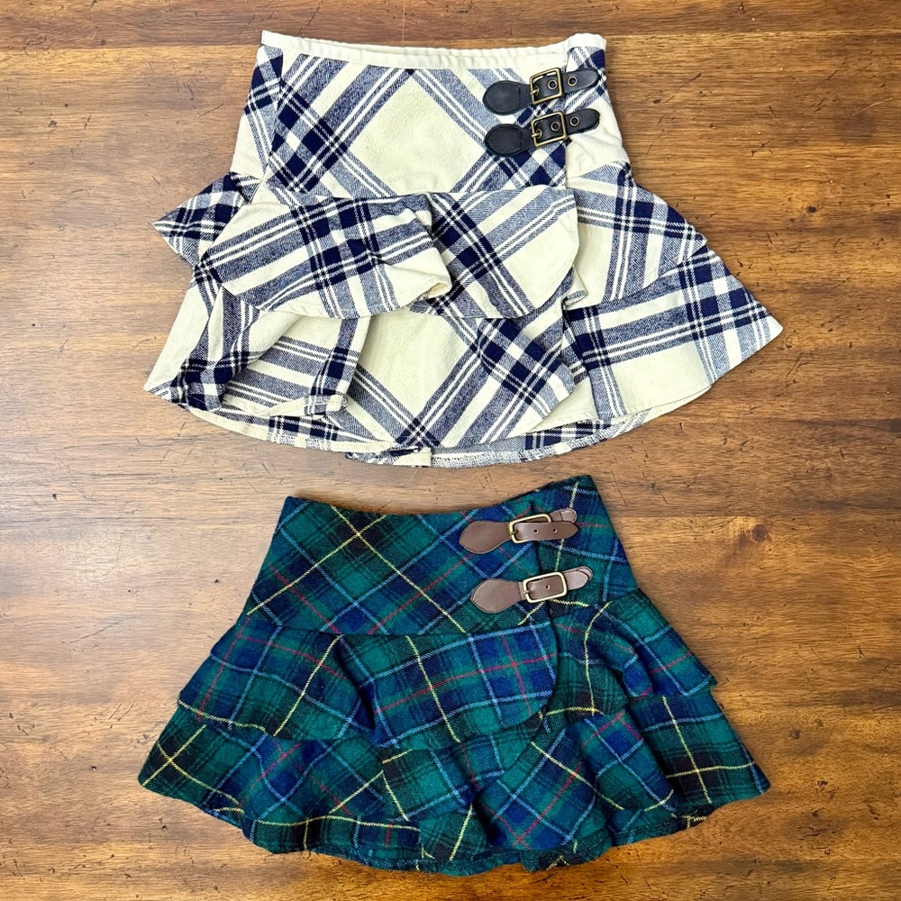 Ralph Lauren Plaid Skirts with Buckle Accents